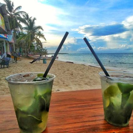 Cocktails at El Cortecito beach in Punta Cana
