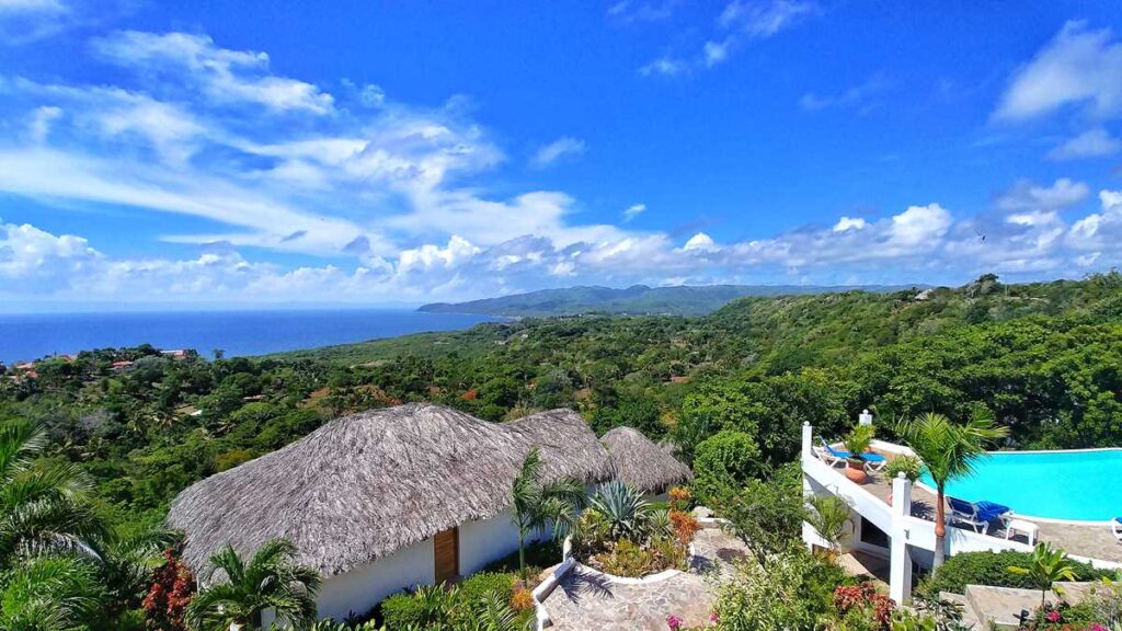 Spectacular view over Samana from Samana Ocean View Eco-Lodge