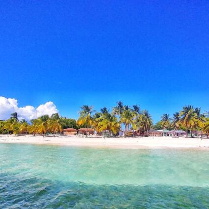 The beautiful and remote village of Mano Juan at Isla Saona in the Dominican Republic