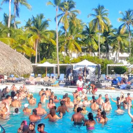Pool party at Catalonia Bavaro Beach in Punta Cana