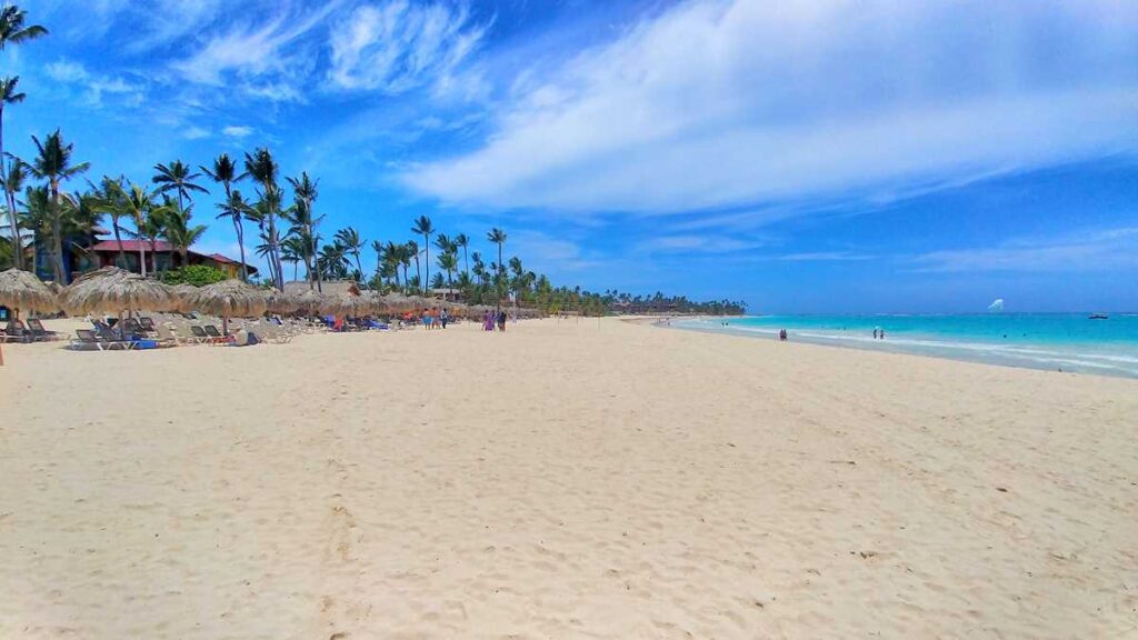 The beach of Tropical Deluxe Princess, an all-inclusive resort in Punta Cana