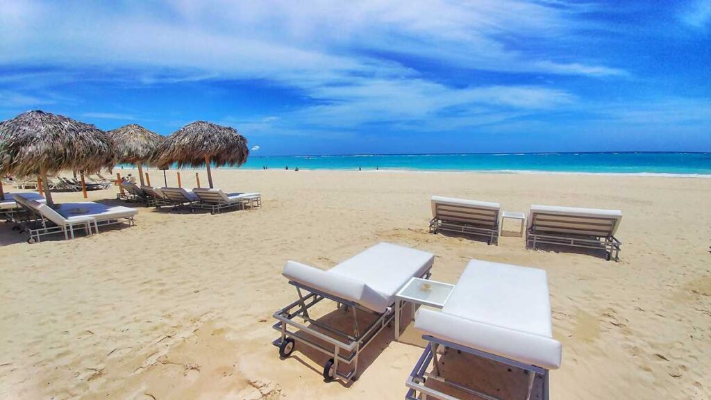 The beach of Caribe Deluxe Princess, an all-inclusive resort in Punta Cana